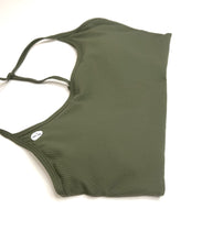 Load image into Gallery viewer, Ribbed Green Sports Bra