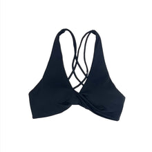 Load image into Gallery viewer, Twist Black Sports Bra