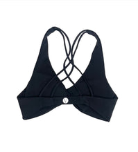 Load image into Gallery viewer, Twist Black Sports Bra