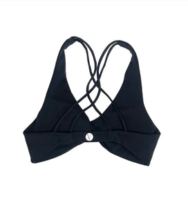 Twist Black Sports Bra