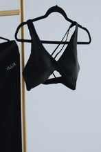 Load image into Gallery viewer, Twist Black Sports Bra