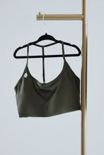 Load image into Gallery viewer, Ribbed Green Sports Bra