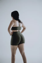 Load image into Gallery viewer, Ribbed Green Sports Bra