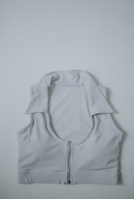 U-Shaped Lapel Collar Sports Bra // Gainsboro